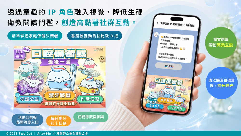 口腔保衛戰 LINE 官方帳號圖文選單與 LIFF 互動介面